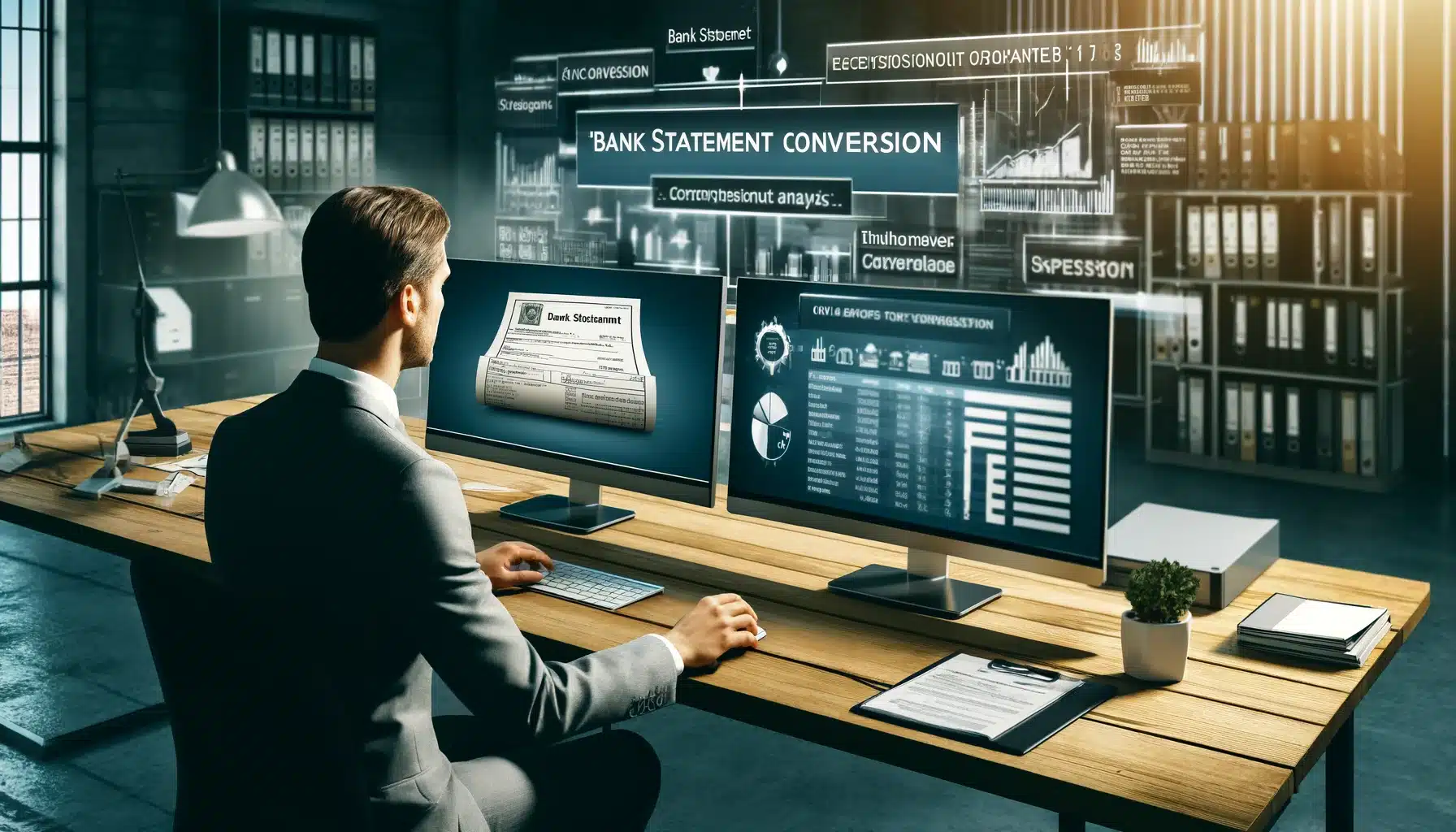 Financial expert converting bank statements into detailed analytical spreadsheets.