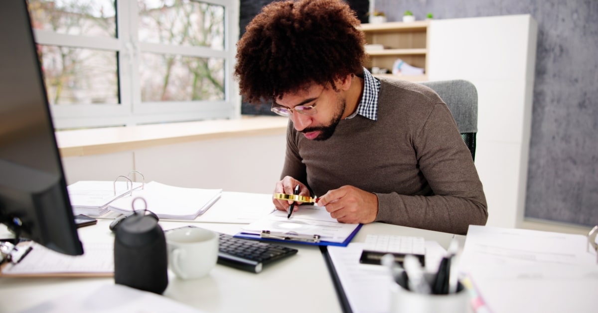 Tax professional assisting a client with IRS audit documentation