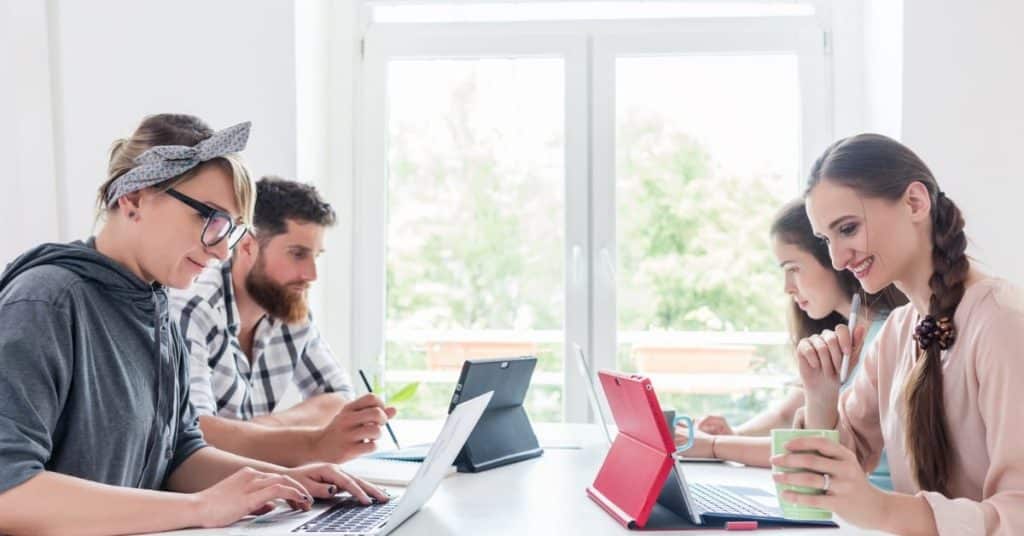 Freelancer reviewing tax documents for deductions